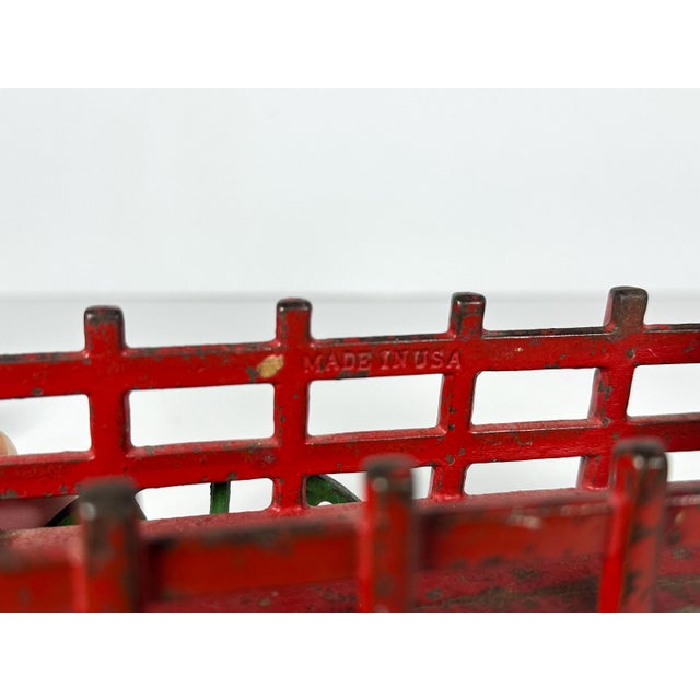 Green Early 20th Century Kenton Horse Drawn Stake Wagon Toy For Sale - Image 8 of 10