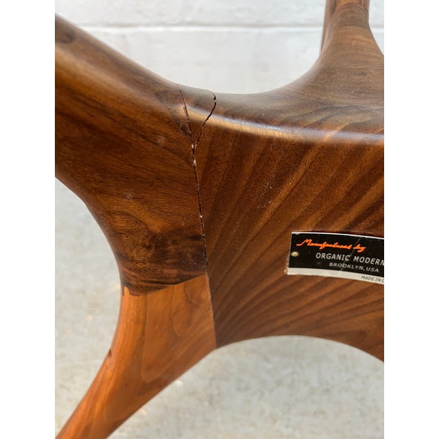 Vladimir Kagan Inspired Sculpted Walnut Dining Table by Organic Modernism For Sale - Image 9 of 10