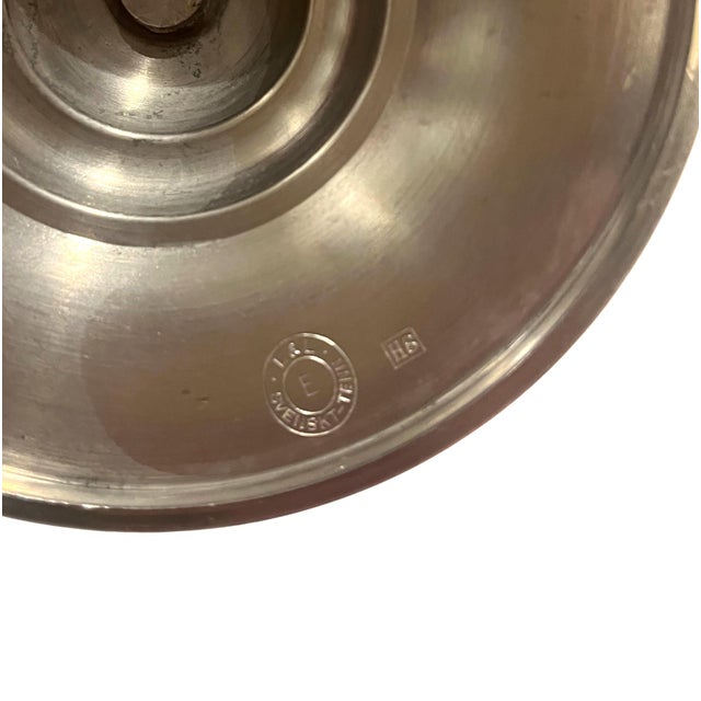 Vintage 3-Armed Pewter Candleholder from L & L Svenskt Tenn, Sweden For Sale - Image 4 of 6