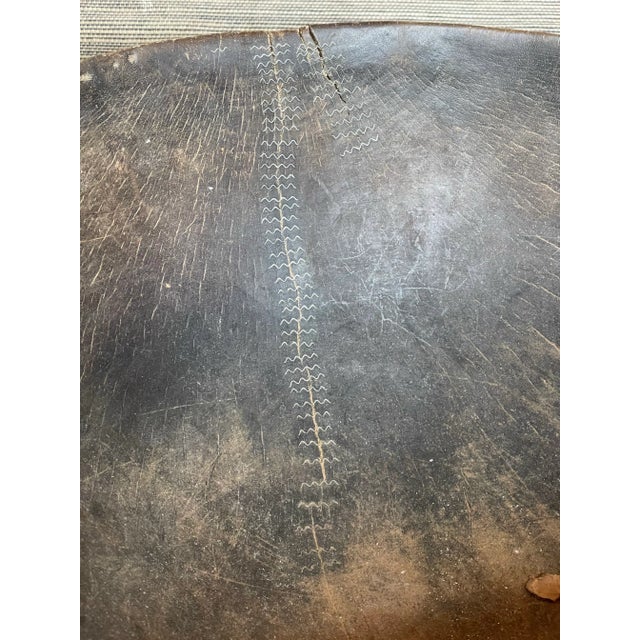 Large African Carved Fulani Wooden Bowl For Sale In Chicago - Image 6 of 6