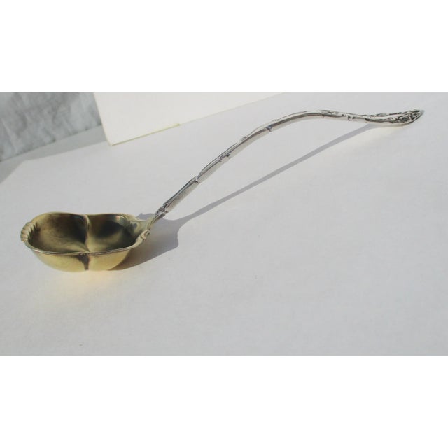 Sterling Silver Ladle With Vermeil Bow Towle Silversmiths Ca.1892 For Sale In New York - Image 6 of 6