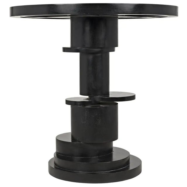 Mid-Century Modern Hugo Side Table, Hand Rubbed Black For Sale - Image 3 of 5
