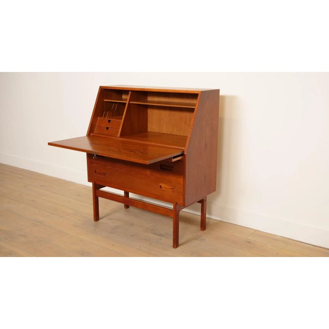 Vintage Teak Secretaire by Arne Wahl Iversen For Sale - Image 6 of 18