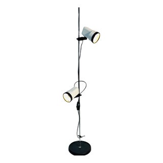 Vintage Dutch Floor Lamp with White Metal Spots by Vrieland Design, 1960s. For Sale