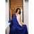 Cobalt Blue Herringbone Plush Soft Merino Handwoven Throw For Sale - Image 4 of 8