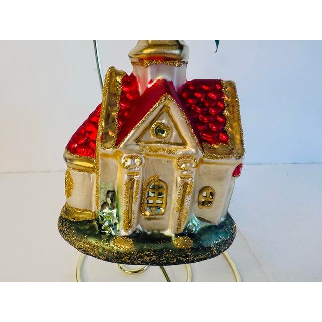 Contemporary Waterford 1999 Nostalgic Collection Silent Night Chapel Ornament W/ Box For Sale - Image 3 of 7