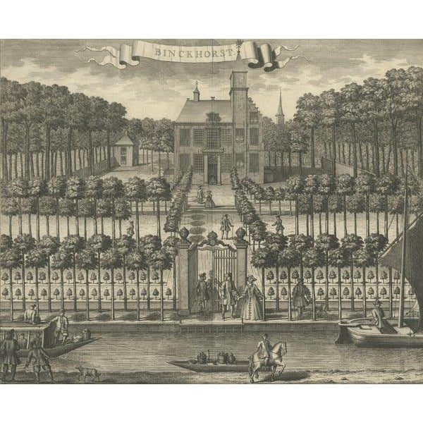 G.v. Giessen, Binckhorst Castle, The Hague, Print For Sale - Image 3 of 6