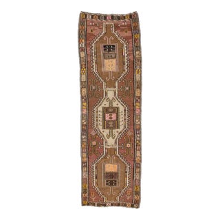 Handwoven Vintage Turkish Kars Kilim Rug For Sale