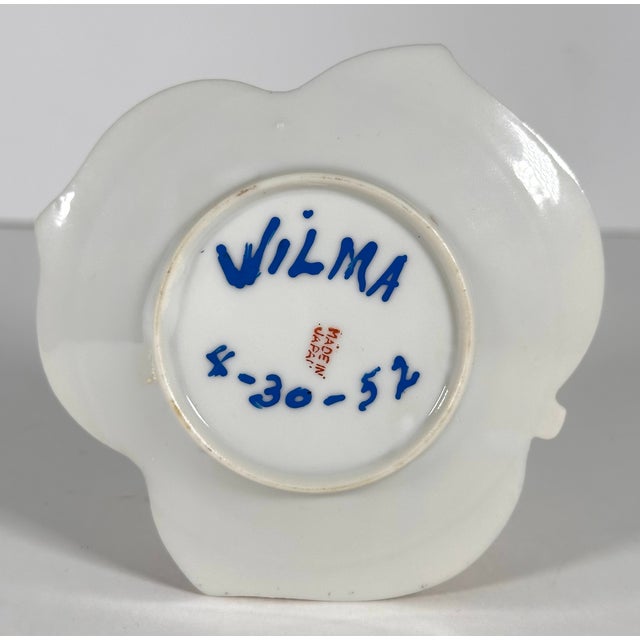 Mid 20th Century Japanese Blue Bird Swallow Demitasse Cup & Saucer For Sale - Image 9 of 12