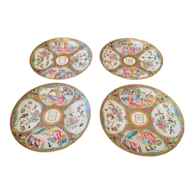 Antique Chinese Porcelain 200 Years Old Set of Plates For Sale