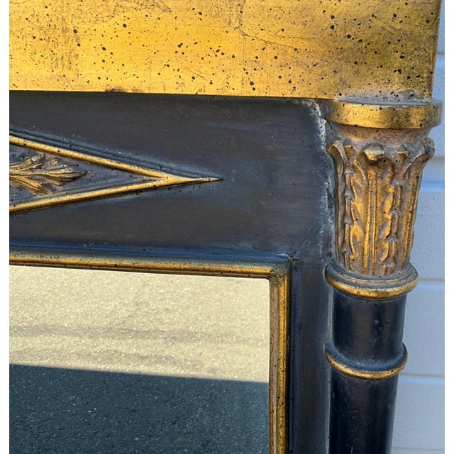 Large Vintage Neoclassical-Style Trumeau Wall Mirror For Sale - Image 4 of 6