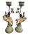 This exquisite pair of vintage, French-style candlesticks beautifully marries the delicate artistry of hand-painted...