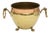 Vintage English Dragon Footed Brass Planter For Sale