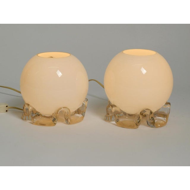 White and Transparent Glass Table Lamps from Limburg, 1960s, Set of 2 For Sale - Image 18 of 18