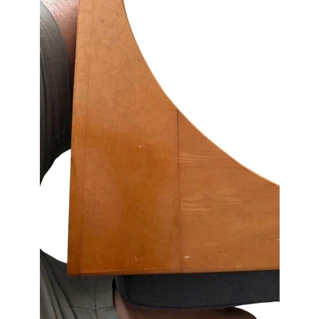 Brown Vintage Mid-Century Modern Blonde Maple Geometric Wall Mirror, 29.5" For Sale - Image 8 of 9
