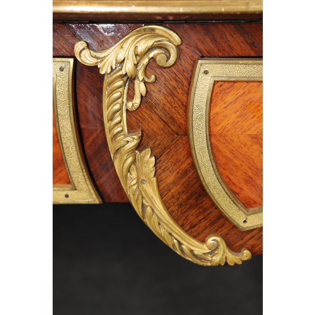 Wood 19th C French Louis XV Style Figural Soldier Bronze Mounted Desk For Sale - Image 7 of 13