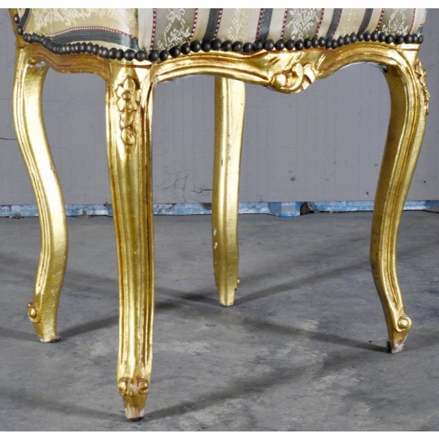 19th Century French Giltwood Chair For Sale - Image 4 of 10