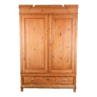 Large Antique Fir Wardrobe For Sale