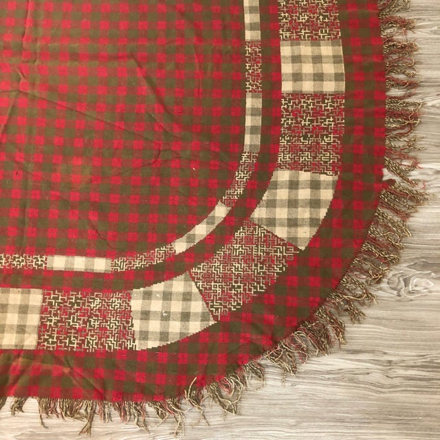 Antique Scottish Wool Throw For Sale - Image 11 of 12