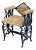Vintage Art Deco Cast Iron “Paradise Bird” Vanity Chair / Dressing Stool For Sale