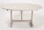 Vintage French tilt top wine table, painted white. Poplar top and oak base. Base is perhaps antique, top has been newly...