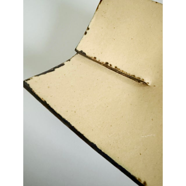 Postmodern Raku Footed Vide Poche For Sale In Sacramento - Image 6 of 8