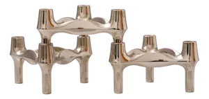 Modular Candleholders by Fritz Nagel for BMF, Set of 3