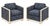 Navy Blue Hollywood Regency Era Navy Blue Faux Bamboo Banana Leaf Club Chairs, Pair For Sale - Image 8 of 8