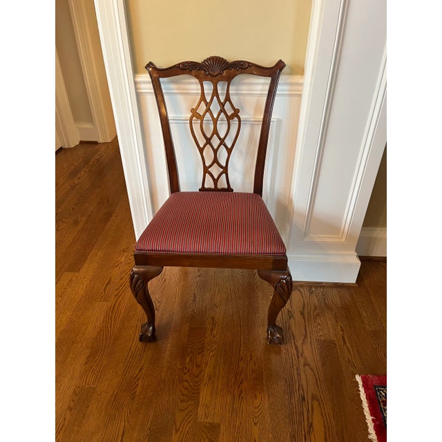 Drexel Heritage Chairs Chippendale Drexel Dining Vintage For Sale - Image 4 of 9