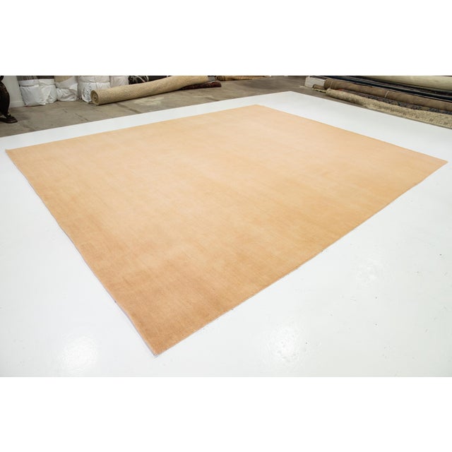 Contemporary Apadana's Modern Minimalist Gabbeh Wool Rug in Tan For Sale - Image 3 of 10