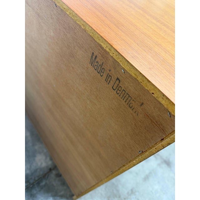 Danish Mid Century Modern Teak 9 Drawer Dresser Long Scandinavian Lowboy 1960s For Sale - Image 4 of 10