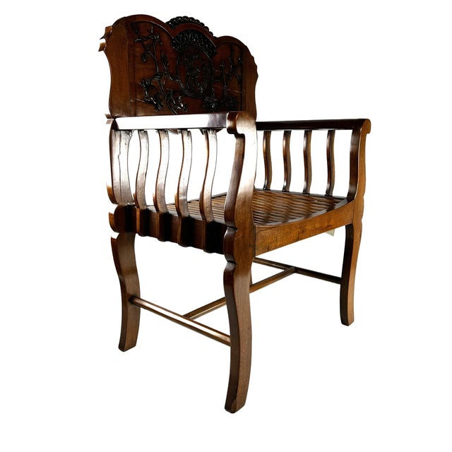 Chinese Antique Chinese Armchair Made for the French Market For Sale - Image 3 of 12