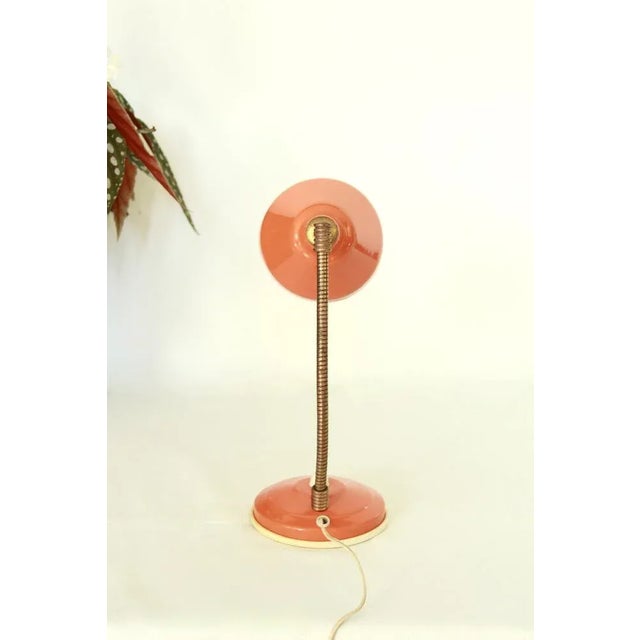 1950s Mid-Century Industrial Orange Table Lamp, Italy, 1950s For Sale - Image 5 of 11