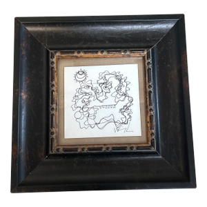 1980’s Original Wayne Cunningham Abstract Pen and Ink Drawing