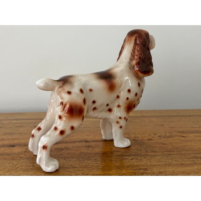 Charming spaniel figurine from mid 1900s. Please see condition details noted. Most items found at Pub & Oasis are vintage...