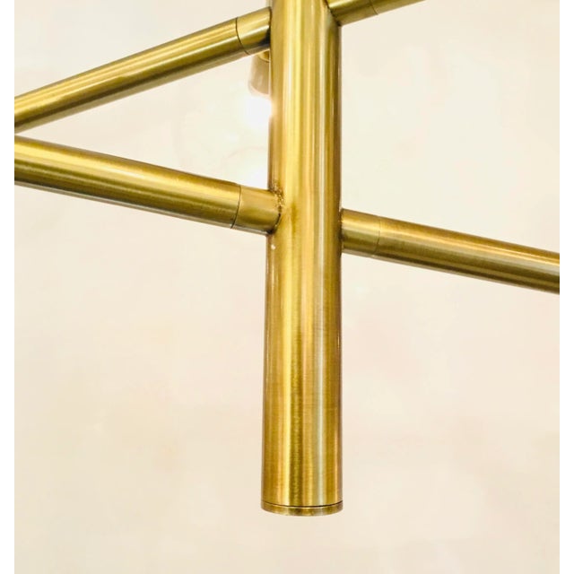 Contemporary John Richard Modern Brass Finished Glass Globe Chandelier For Sale - Image 3 of 6