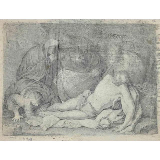 Dead Jesus is an Original pencil drawing realized by August Anton Tischbein in 19th century. The artwork is in good...