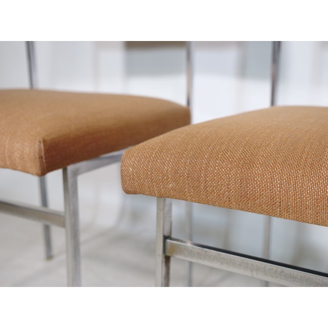 Black Mid-Century Chairs in Chrome and Fabric, 1970s, Set of 4 For Sale - Image 8 of 18