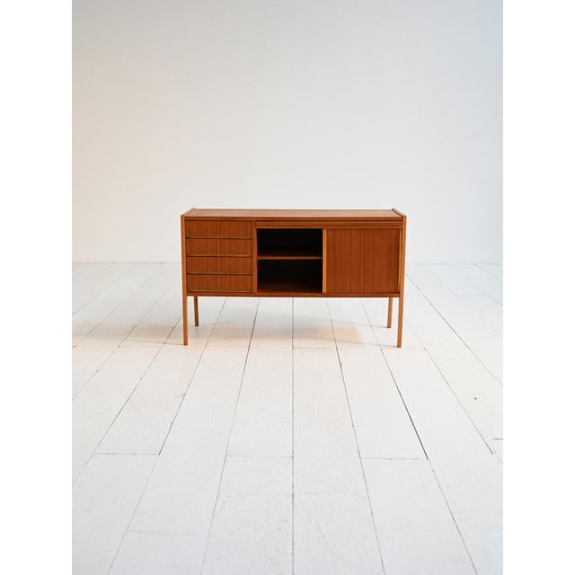 Scandinavian Sideboard with Foldaway Teak Desk, 1960s For Sale - Image 3 of 11