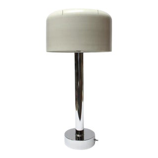 Mid-Century Chrome and Lacquered Aluminum Table Lamp For Sale
