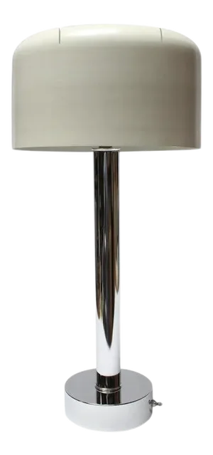 Mid-Century Chrome and Lacquered Aluminum Table Lamp