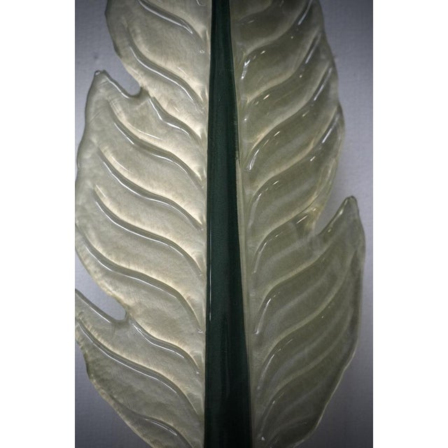 Green Murano Glass and Brass Sconce, 1980s For Sale - Image 4 of 9