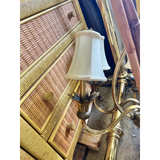 Late 20th Century Late 20th Century Brass and Glass Pineapple Chandelier by Hinkley For Sale - Image 5 of 6