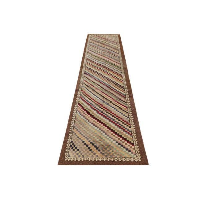 1960s Vintage Turkish Runner Rug With Colorful Geometric Patterns, From Rug & Kilim For Sale - Image 5 of 8