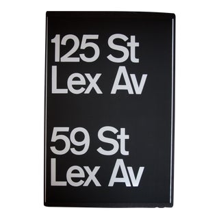 1980s New York City Subway Harlem Upper East Side Sign For Sale