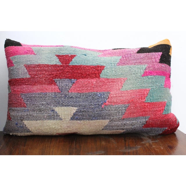 Turkish Kilim Decorative Pillow Cover - 14"x23" For Sale - Image 10 of 10
