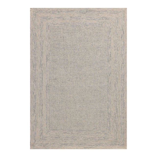 Amber Lewis x Loloi Windsor Ivory / Sky 18" x 18" Sample Rug For Sale