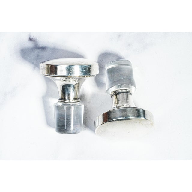 Impressive 3 Piece Antique Crystal Sterling Silver Bottle Jar Vanity Dresser Set For Sale - Image 13 of 17