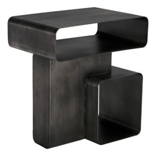 NOIR Danville Side Table, Gun Metal Finish For Sale