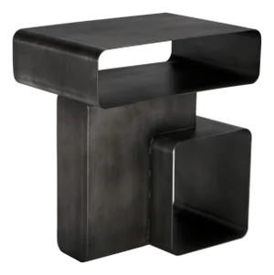 NOIR Danville Side Table, Gun Metal Finish